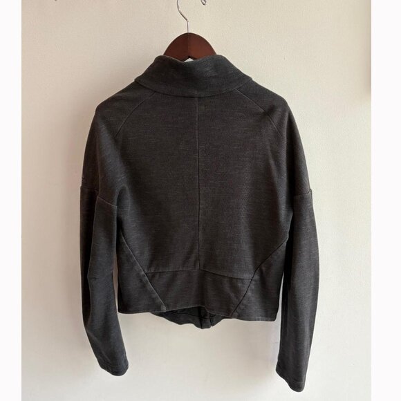 Adidas Women's Heart Racer Track Heathered Charcoal Grey Jacket - Picture 7 of 11